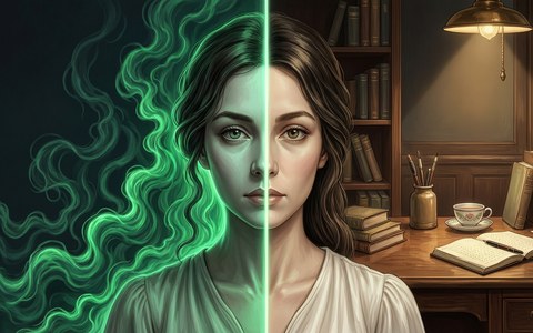 AI 老师桌面上那道去不掉的绿边:一个抠像键不够,因为她有两套背景