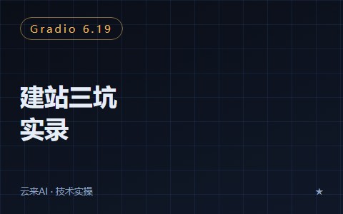 Gradio 6.19 建站三坑实录：宽屏塌缩、注入失效、顶栏不对称