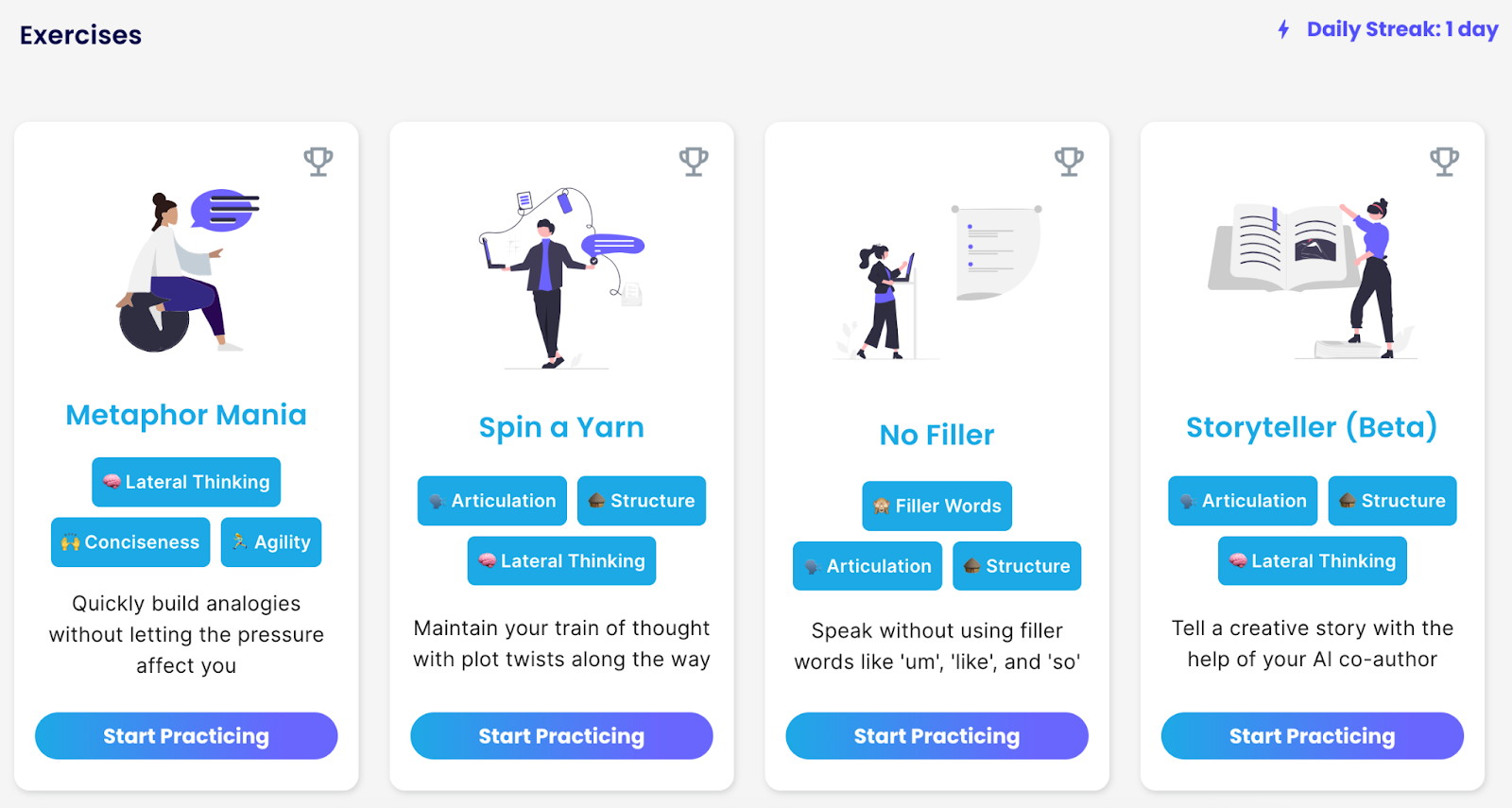 Yoodli AI-用户界面