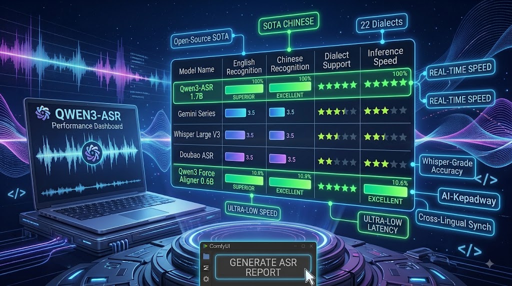 Qwen3 ASR 1.7B-Gemini系列-Whisper Large V3-豆包ASR语音识别转写对比