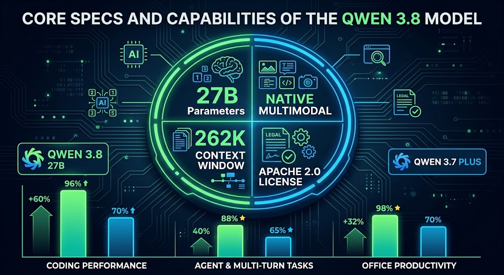 Qwen.3.8-27B模型的核心参数与能力