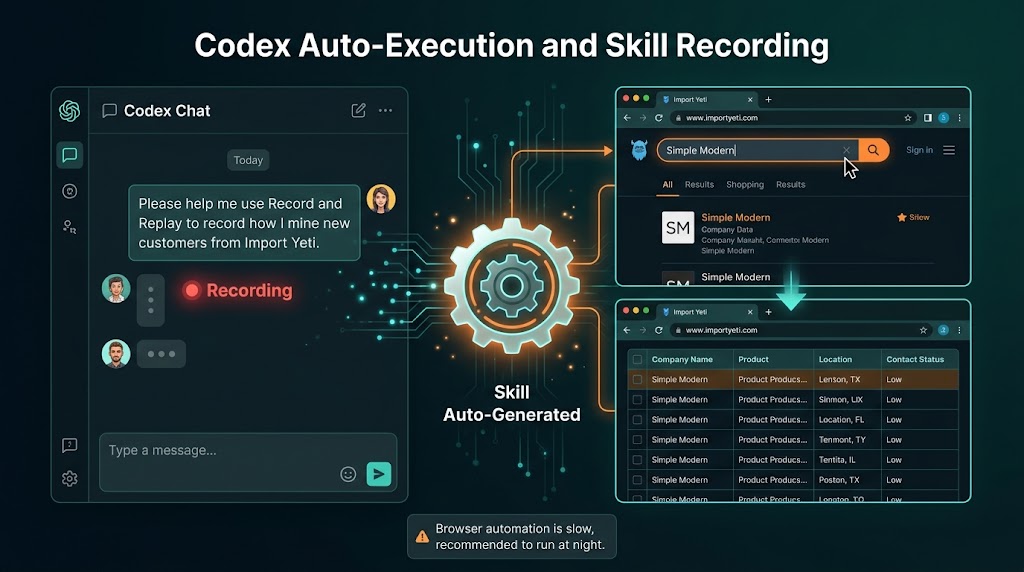 Codex自动执行与Skill录制